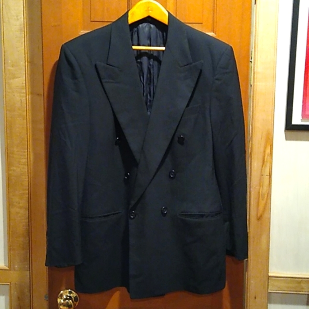 Burberry Double-Breasted Black Blazer Jacket